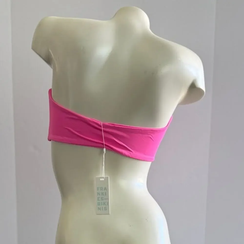 Frankies Bikinis Margo Strapless Bandeau Bikini Top - Pink Punch - Large